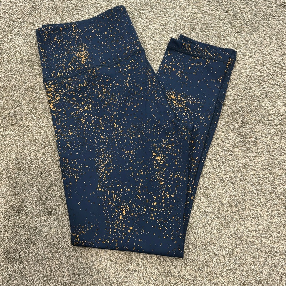 Zyia navy blue reflective leggings